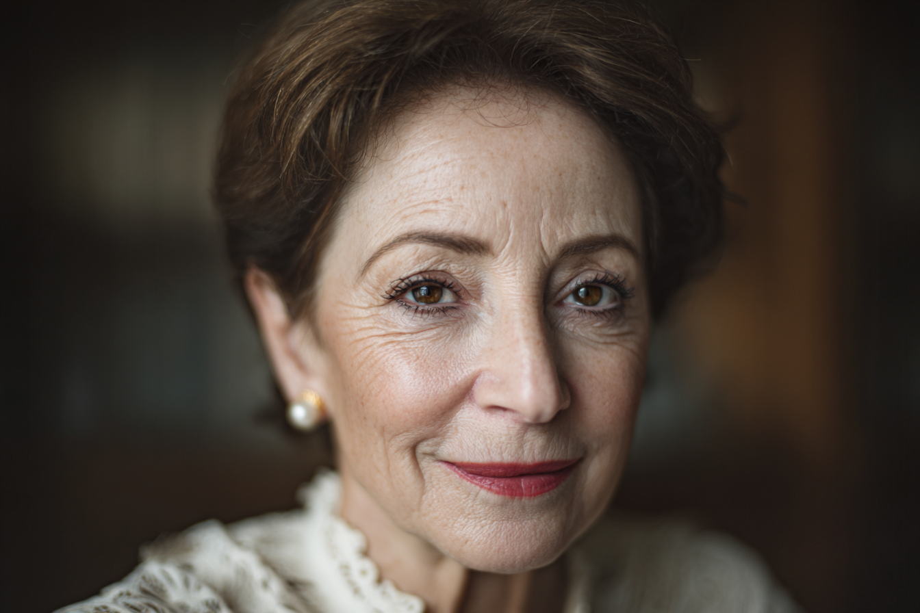 Une femme qui sourit | Source : Midjourney