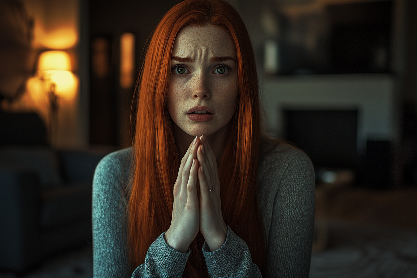 Une femme en train de supplier | Source : Midjourney