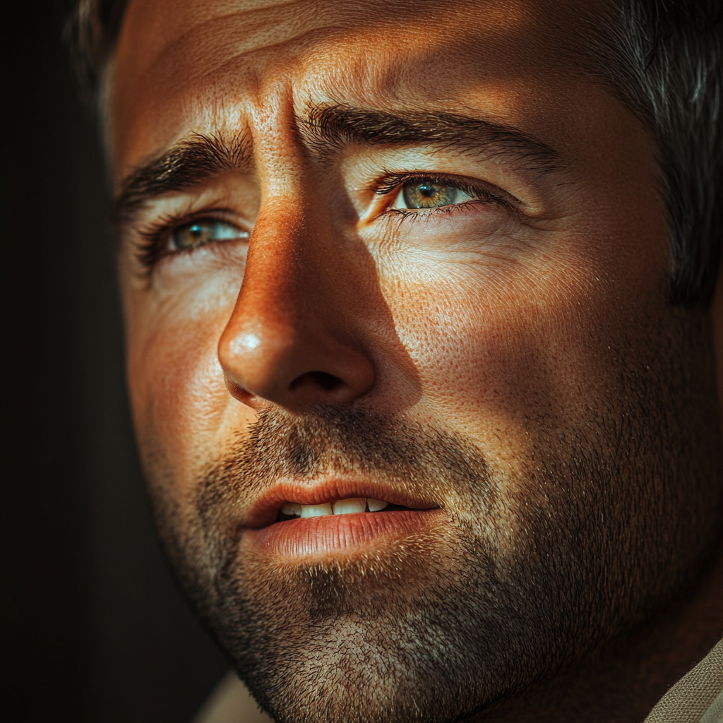 Un homme qui regarde fixement I source : Midjourney