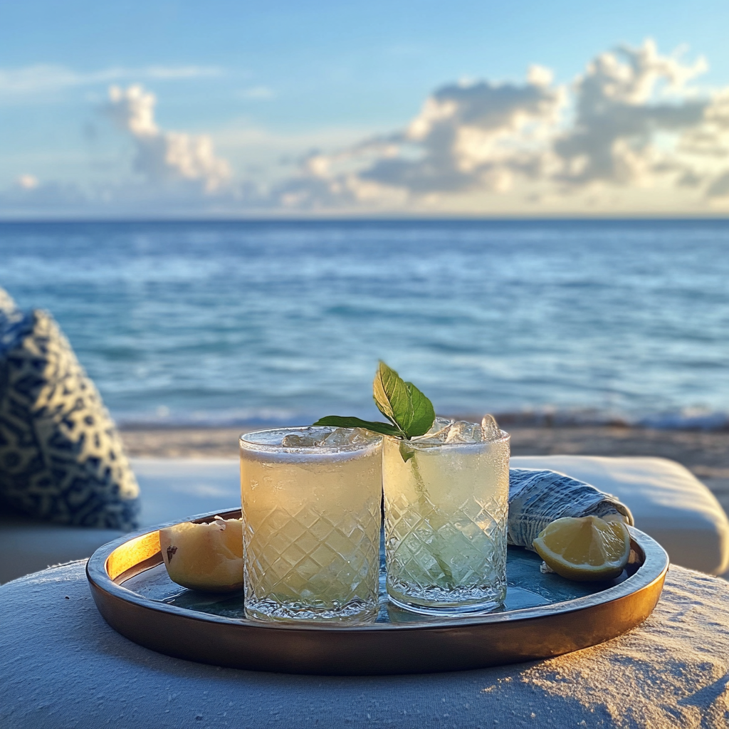 Cocktails sur un plateau | Source : Midjourney