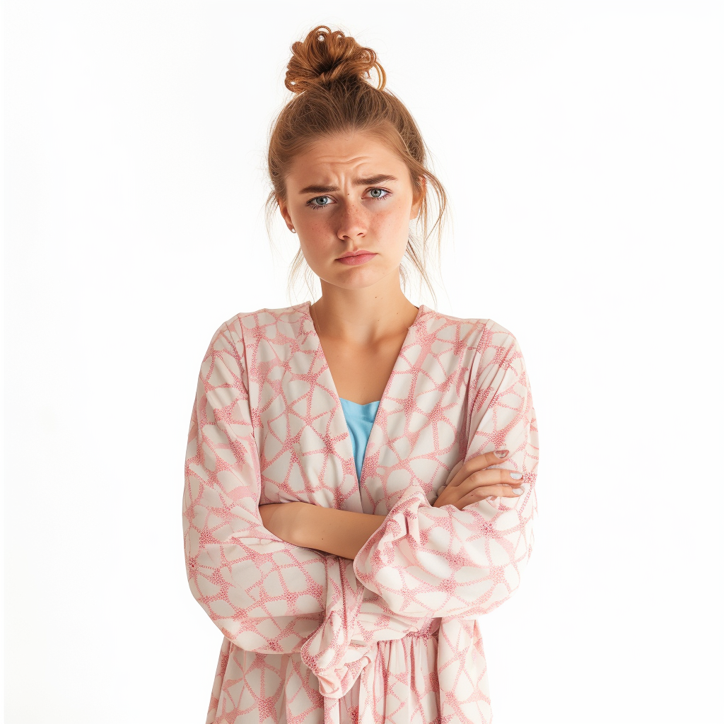 Une jeune femme peu impressionnée | Source : Midjourney