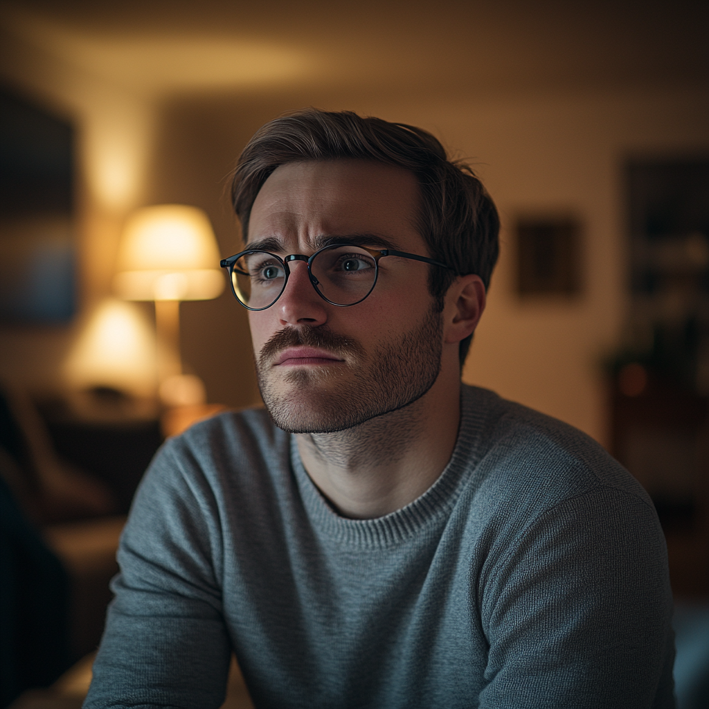 Un homme réfléchi et inquiet | Source : Midjourney