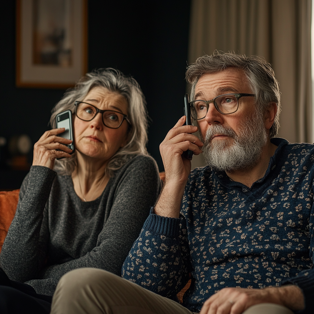 Les parents qui appellent avec des visages pleins d'excuses | Source : Midjourney