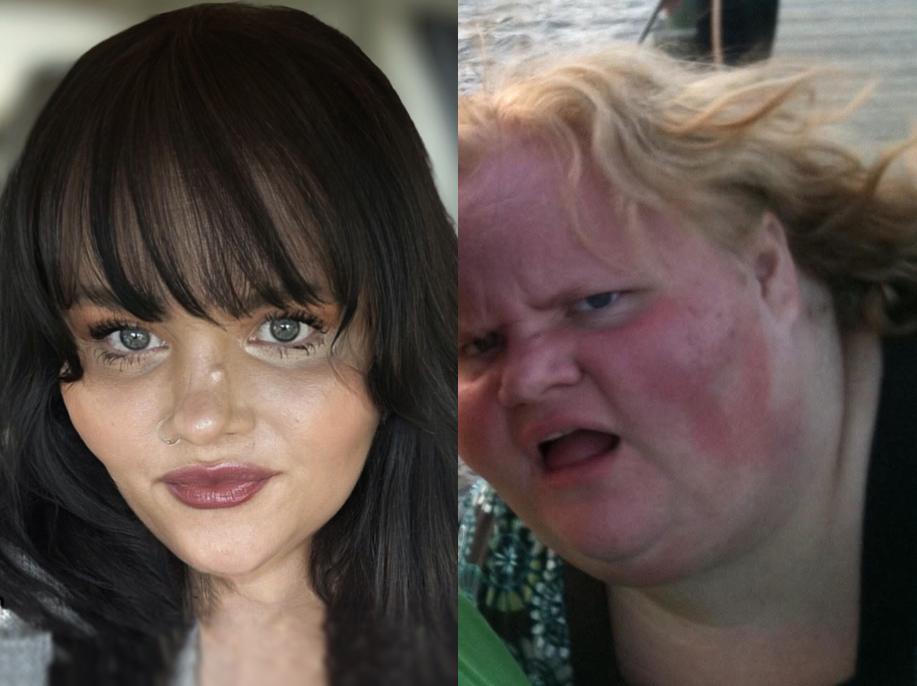 Photos avant et après d'une TikTokeuse : célibataire ou en couple. | Source : TikTok/beccaelise87