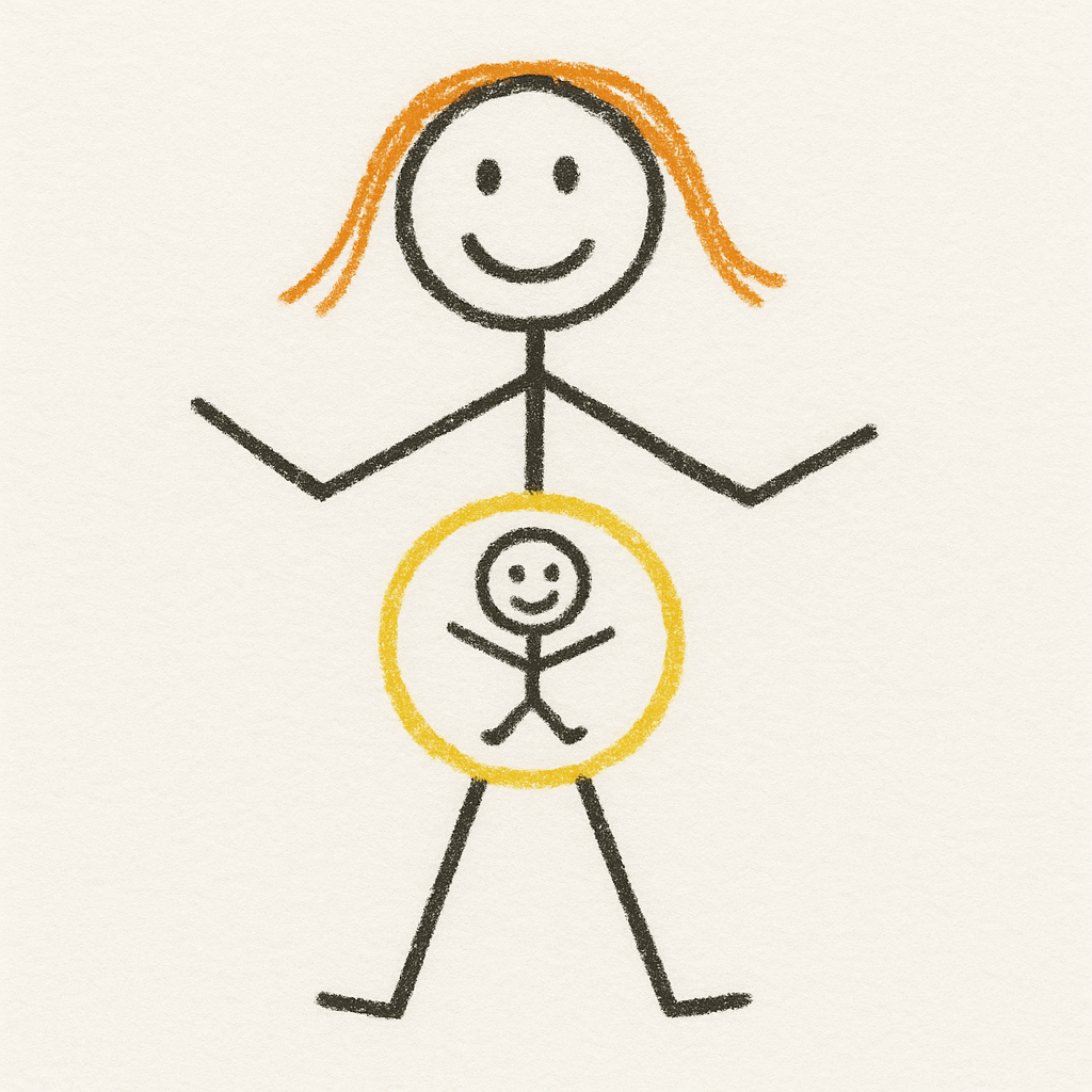 Dessin d'une femme enceinte | Source : DALL-E
