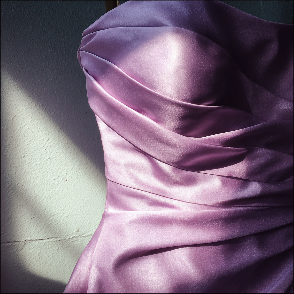 Une robe de demoiselle d'honneur lilas | Source : Midjourney