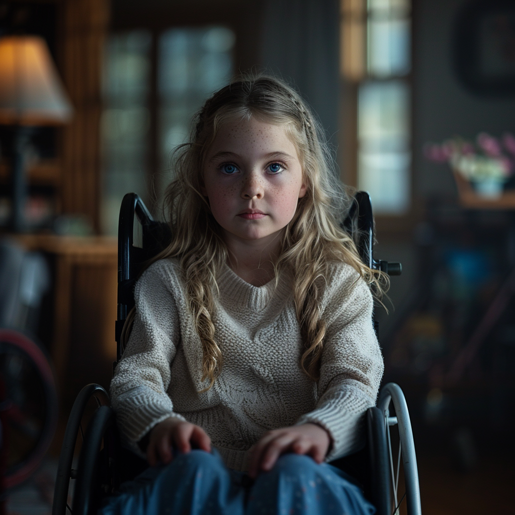 Une jeune fille dans un fauteuil roulant | Source : Midjourney