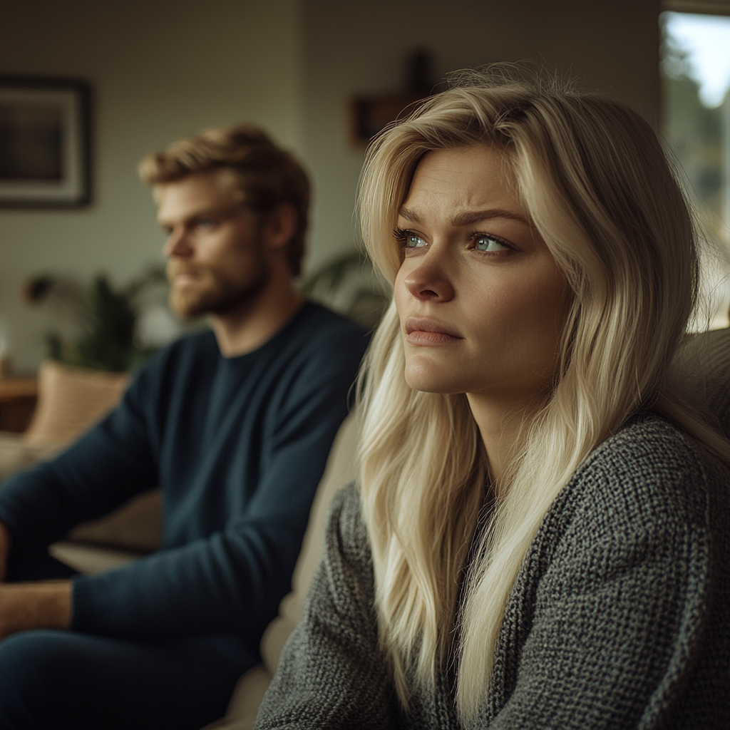 Une femme triste et pensive | Source : Midjourney