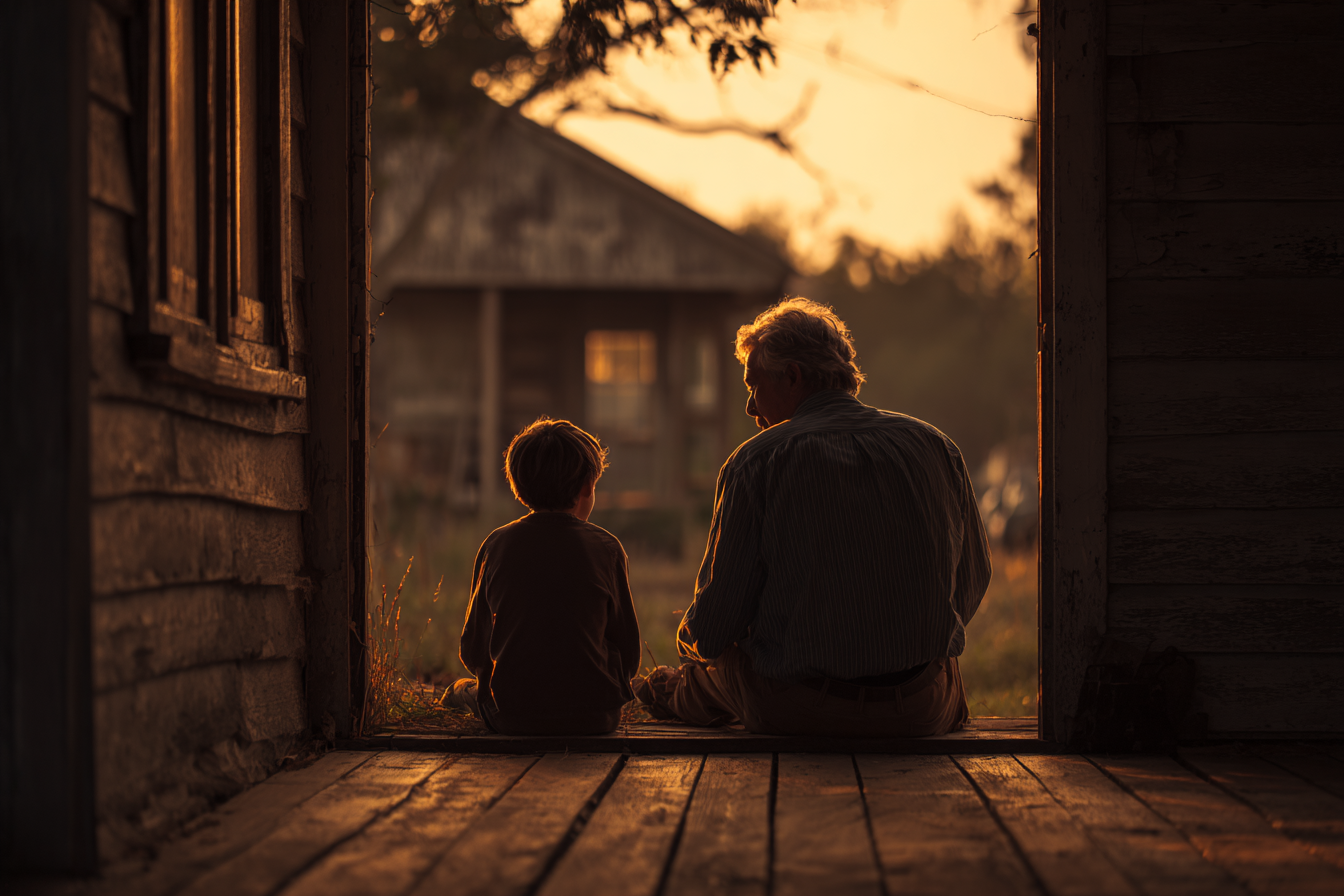 Un garçon qui parle à son grand-père | Source : Midjourney