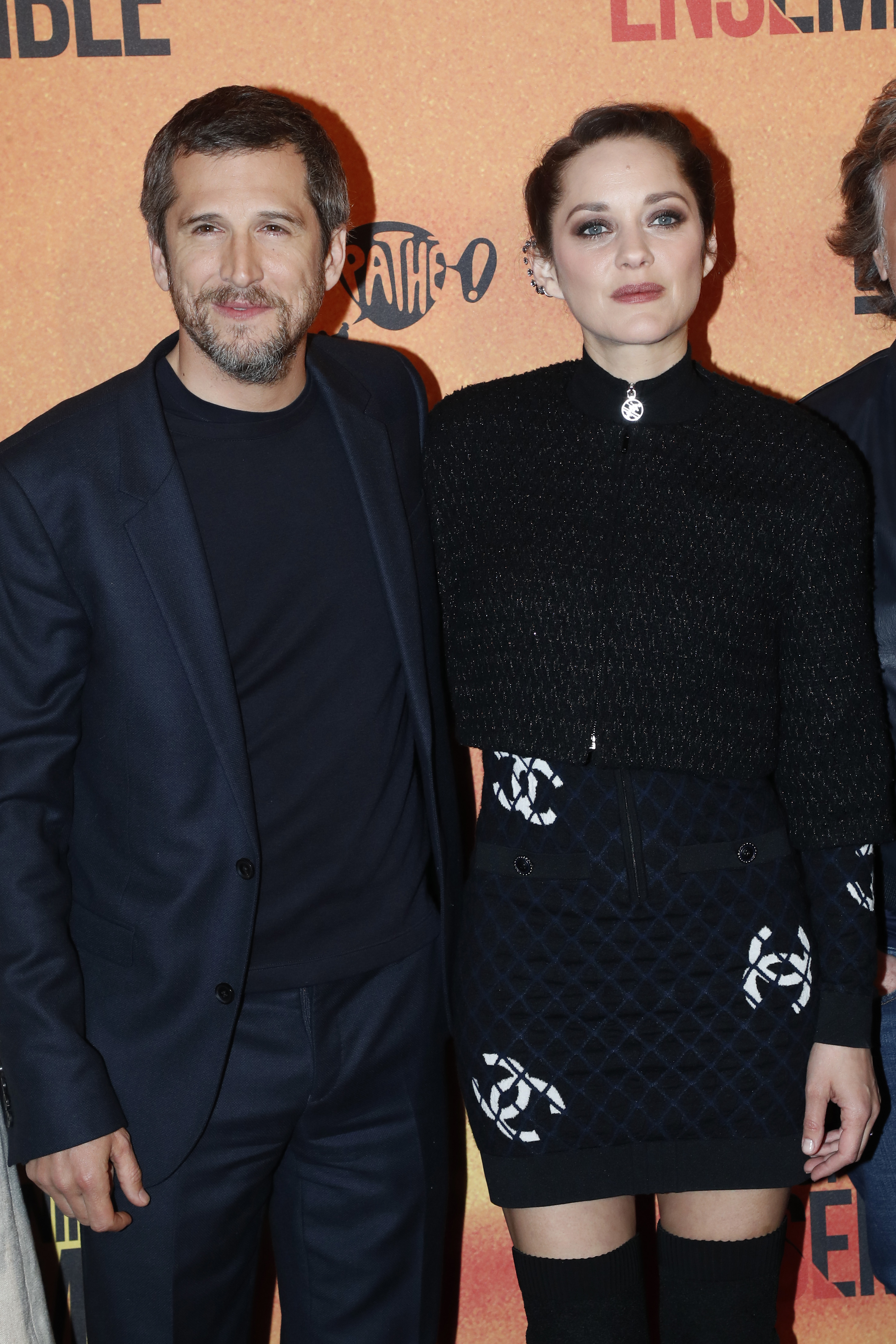 Guillaume Canet et Marion Cotillard assistent à la première du film « Nous finirons ensemble » au cinéma Gaumont Capucines, le 29 avril 2019 à Paris, en France I Source : Getty Images