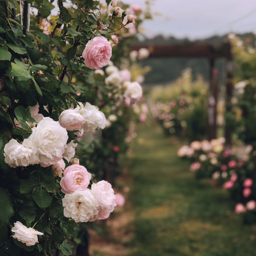 Roses sur un lieu de mariage | Source : Midjourney