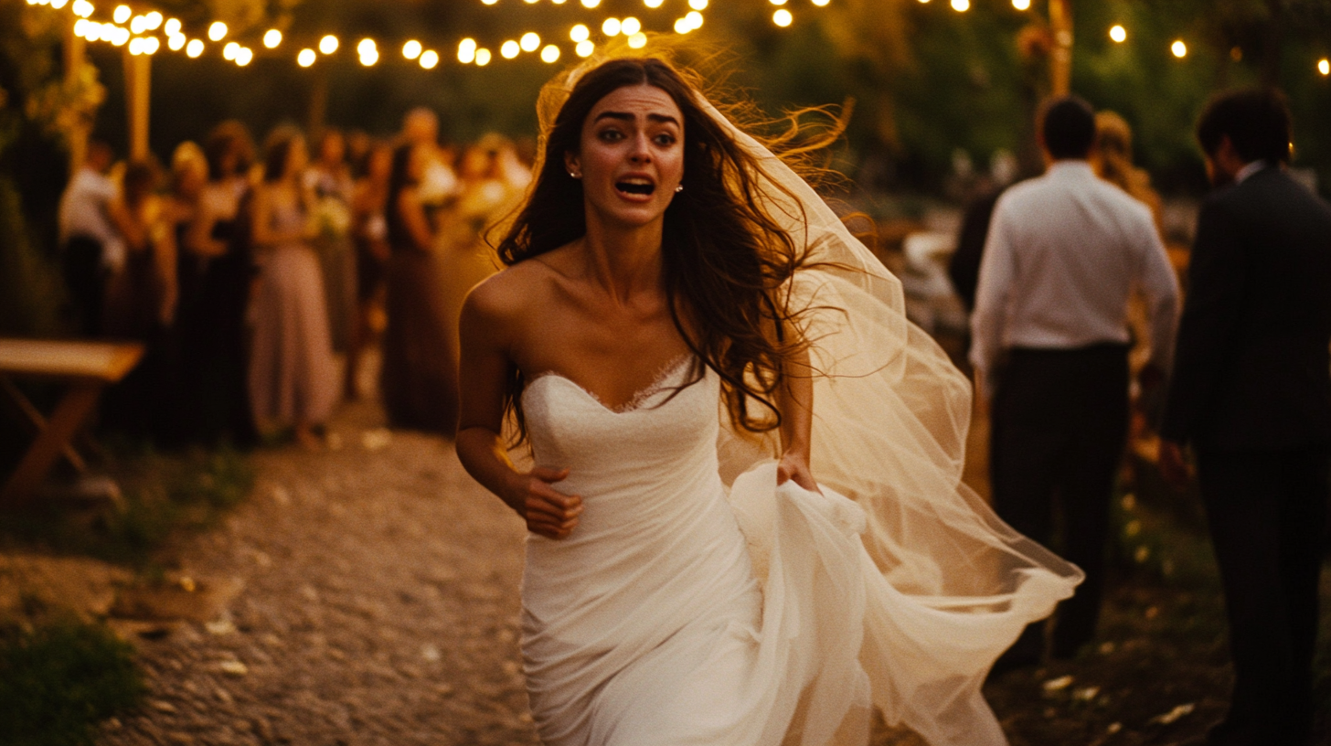 Une mariée qui s'enfuit | Source : Midjourney