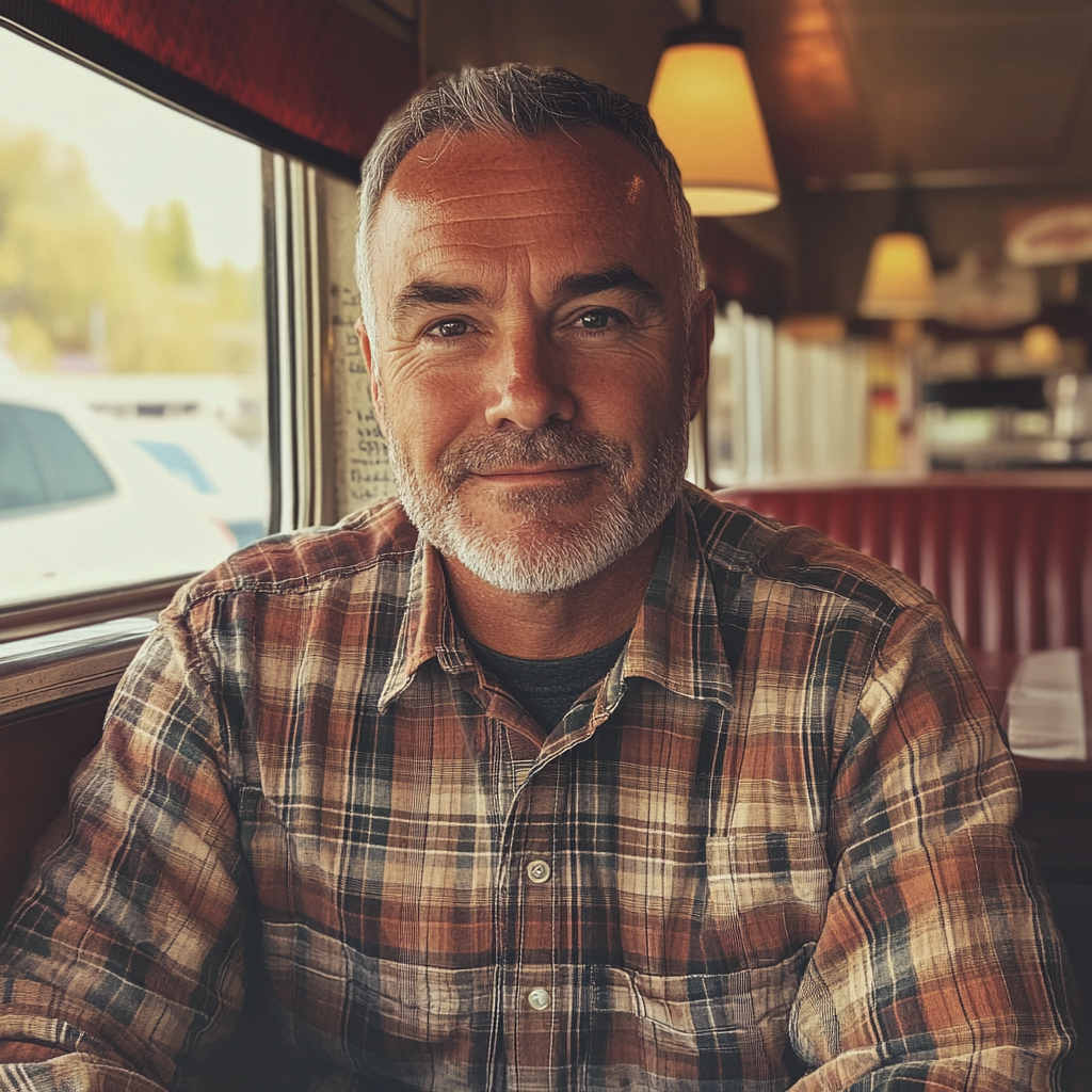 Un homme assis dans un restaurant | Source : Midjourney