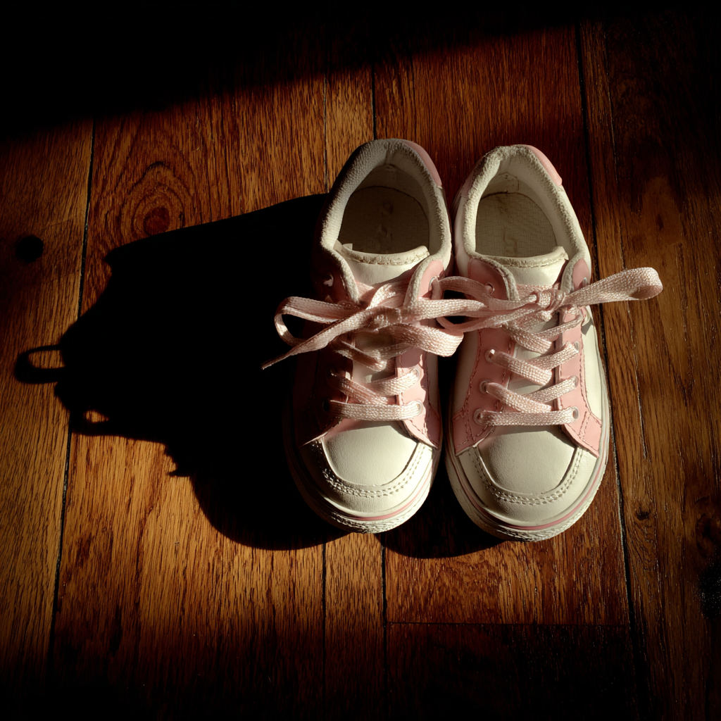 Une paire de baskets roses et blanches | Source : Midjourney