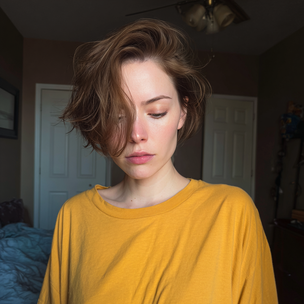 Une femme pensive | Source : Midjourney