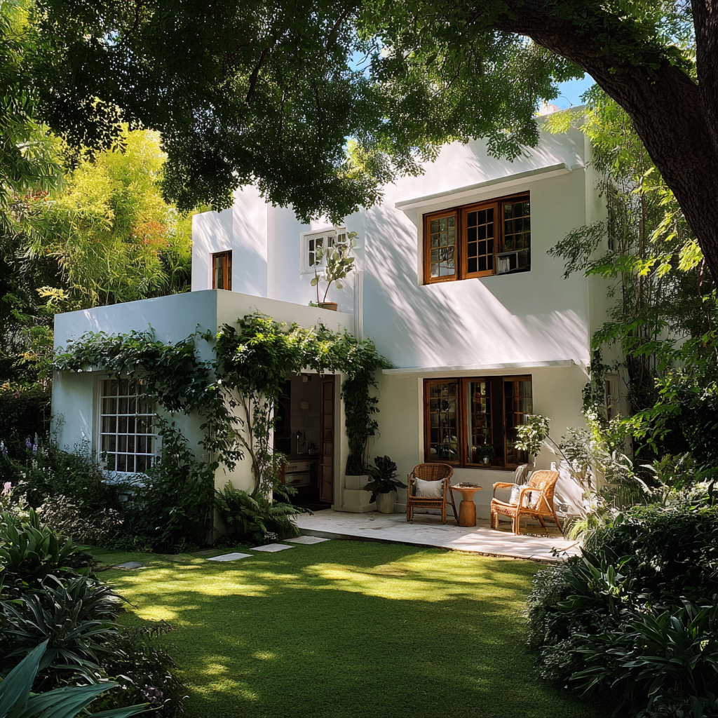 L'extérieur d'une belle maison | Source : Midjourney