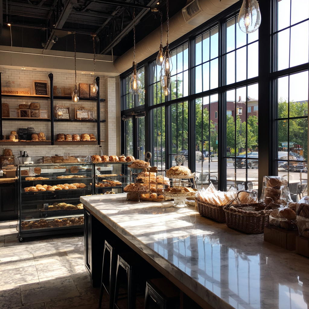 L'intérieur d'une boulangerie | Source : Midjourney