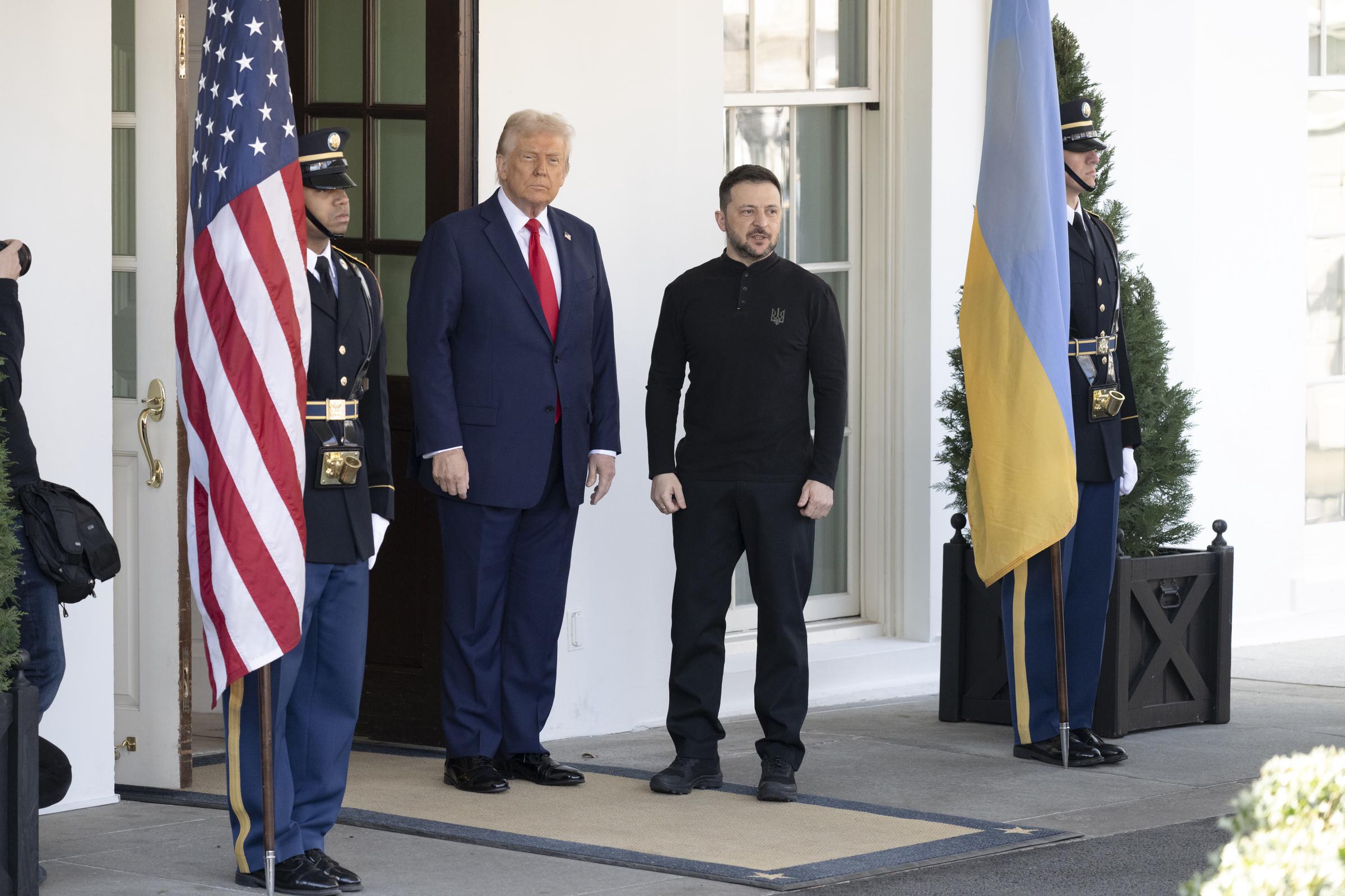 Le président Donald Trump rencontre le président ukrainien Volodymyr Zelenskyy à la Maison Blanche à Washington, le 28 février 2025 | Source : Getty Images