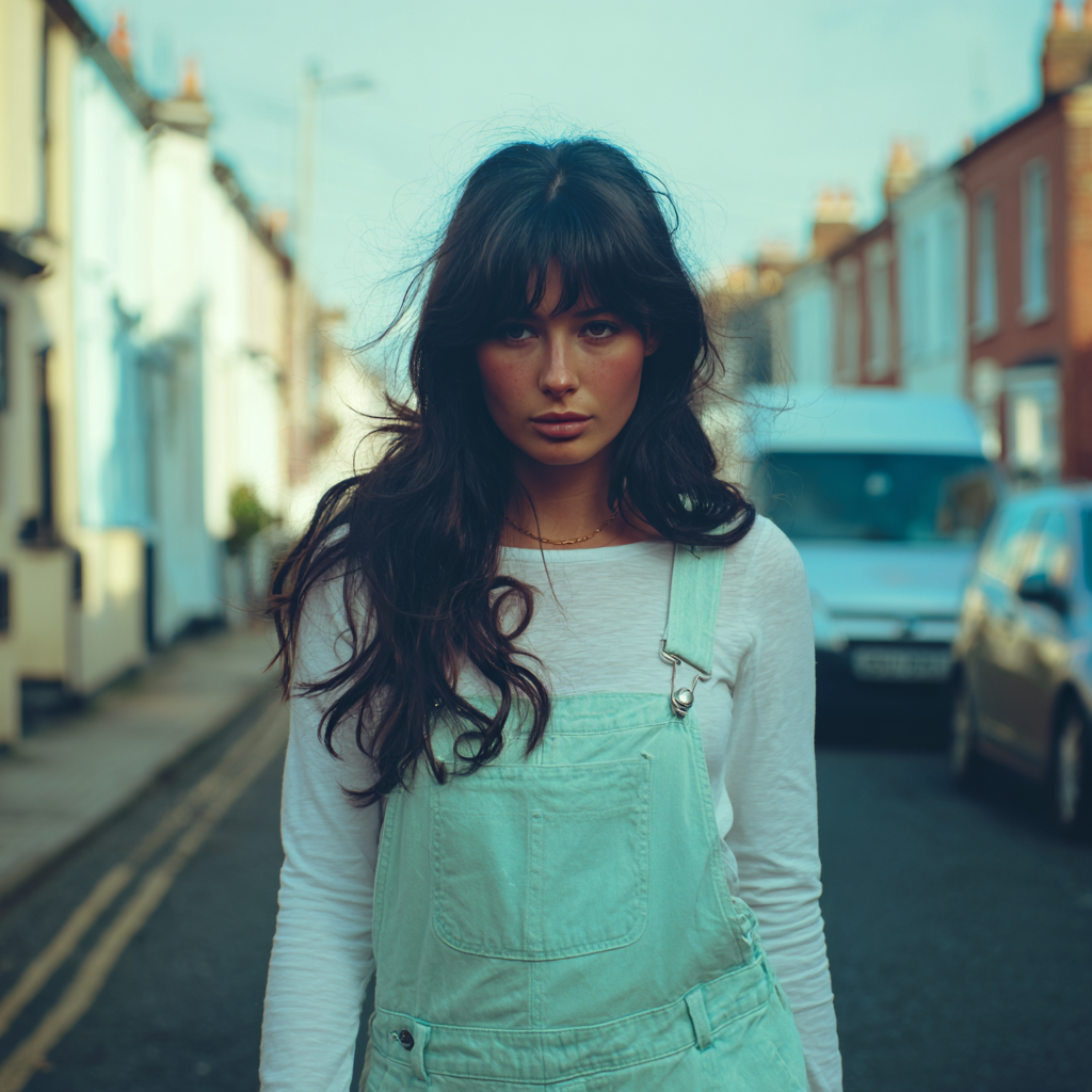 Une femme concentrée marchant dans une rue | Source : Midjourney
