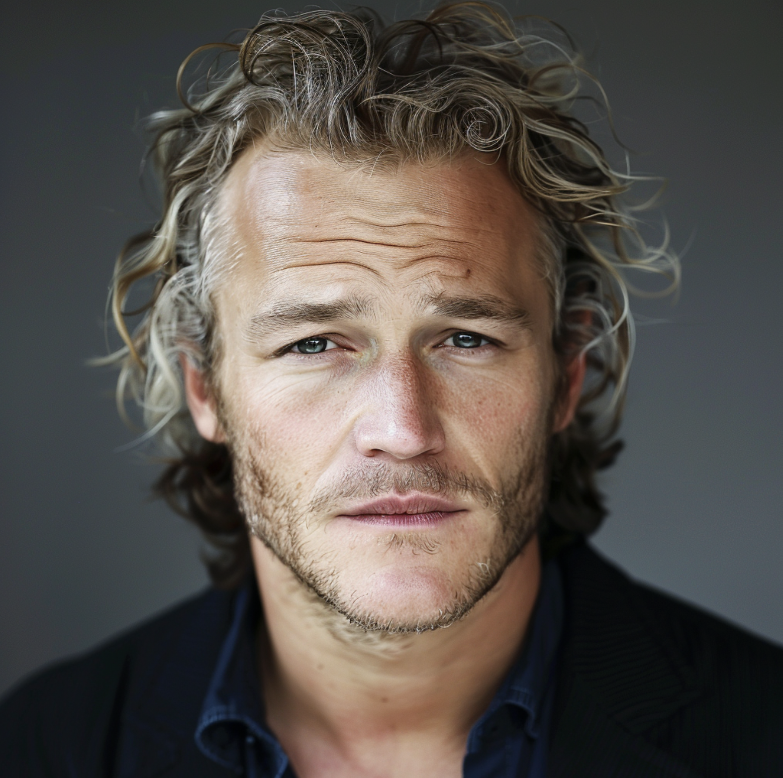 Image générée par IA représentant Heath Ledger à un âge avancé | Source : Midjourney