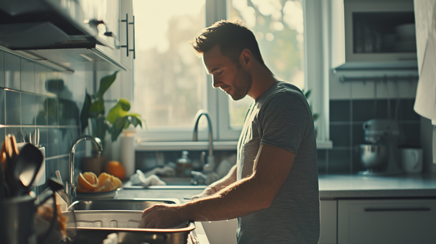Un homme dans la cuisine | Source : Midjourney