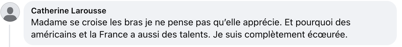 Commentaire d'internaute | Source : facebook.com/parismatchmag