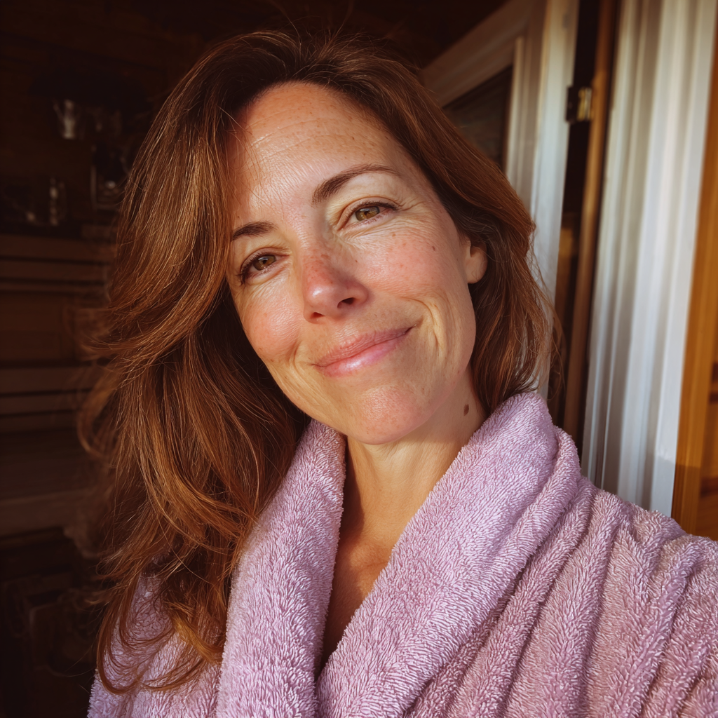 Une femme debout sous un porche | Source : Midjourney