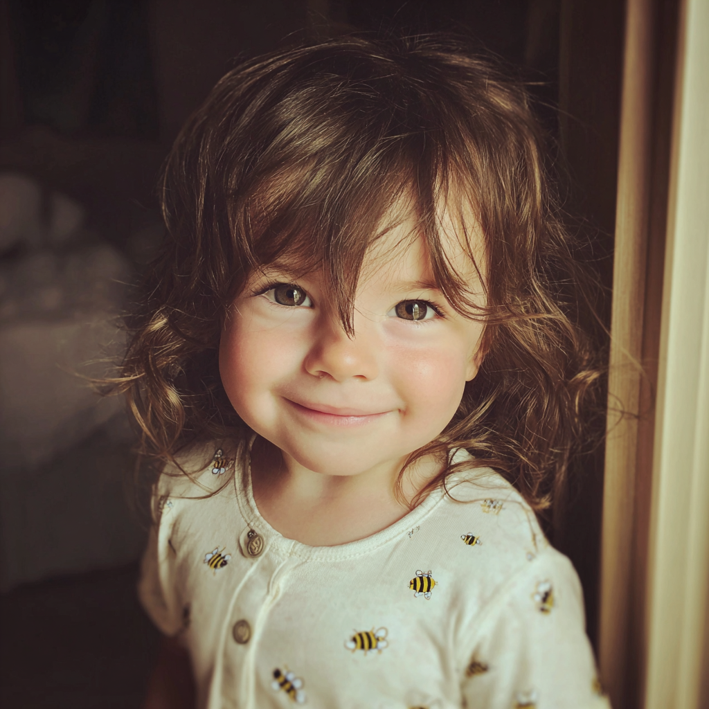 Une petite fille souriante | Source : Midjourney