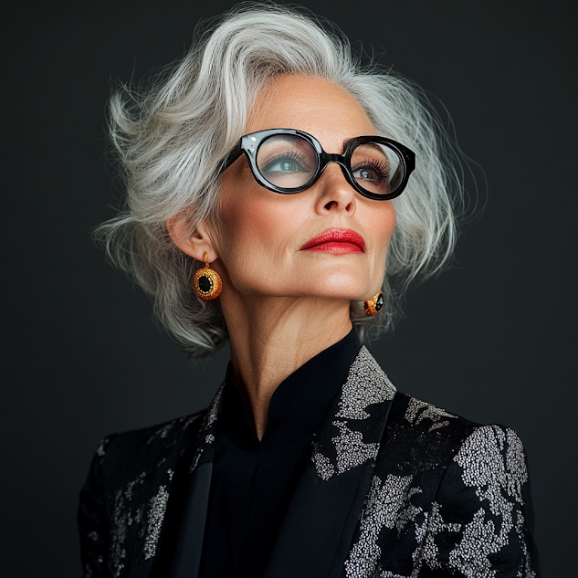 Une dame âgée qui regarde quelqu'un | Source : Midjourney
