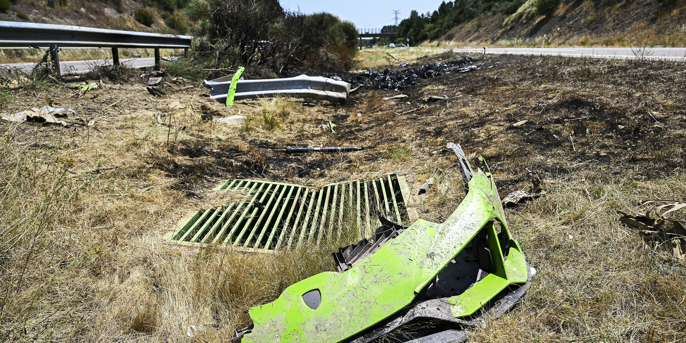 Le site de l'accident où Diogo Jota et André Silva ont péri | Source : Getty Images