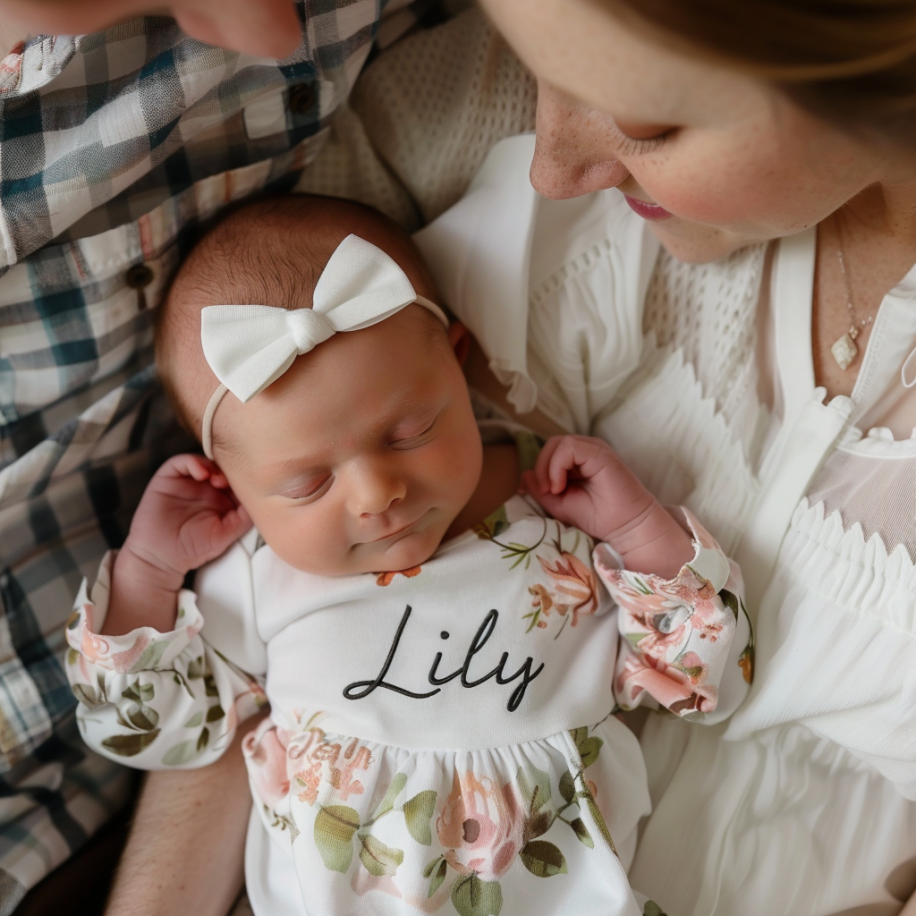Un couple tenant leur petite fille nouvellement née | Source : Midjourney