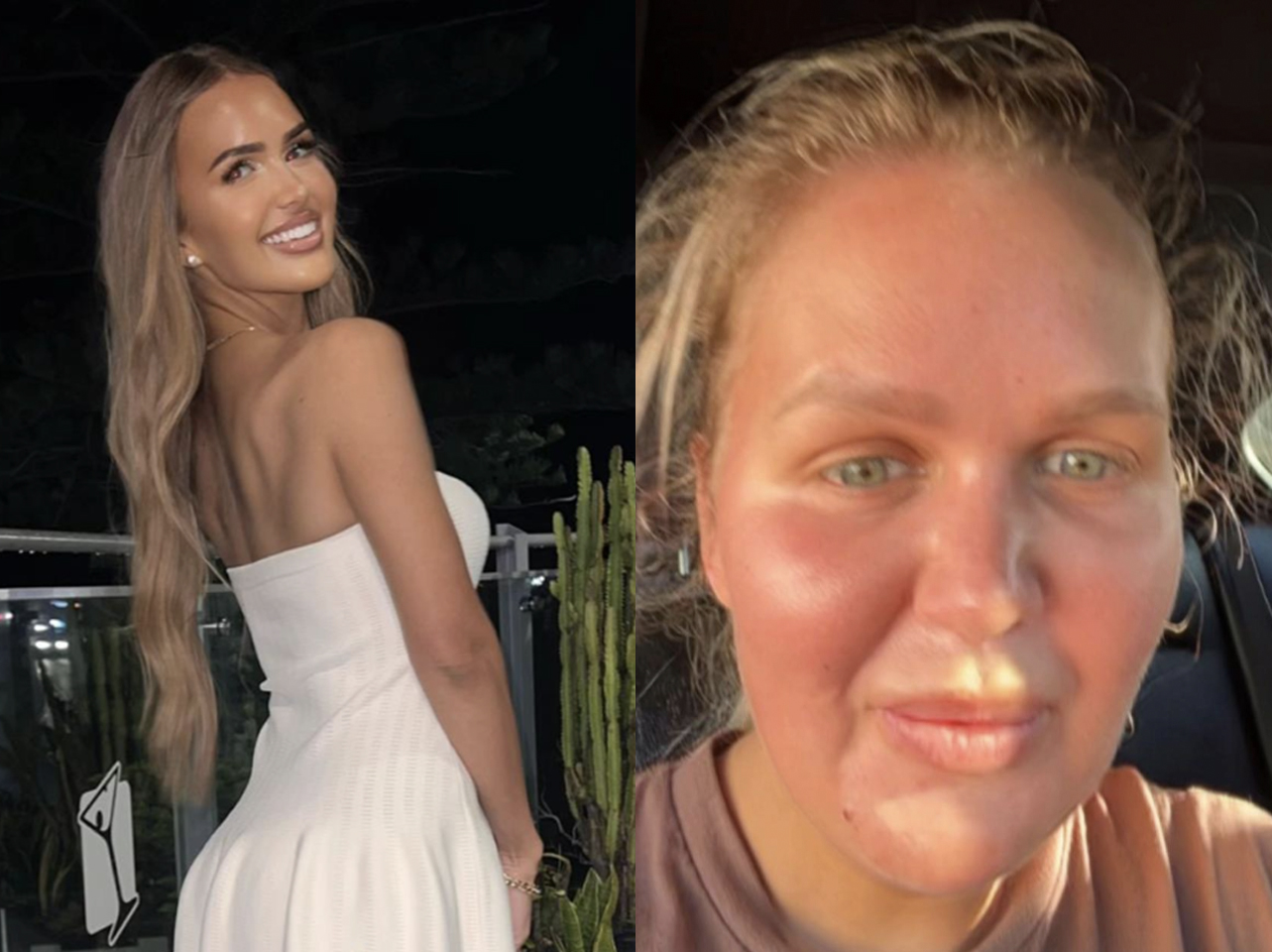 Photos avant et après d'une TikTokeuse : célibataire ou en couple. | Source : TikTok/edenlorenia