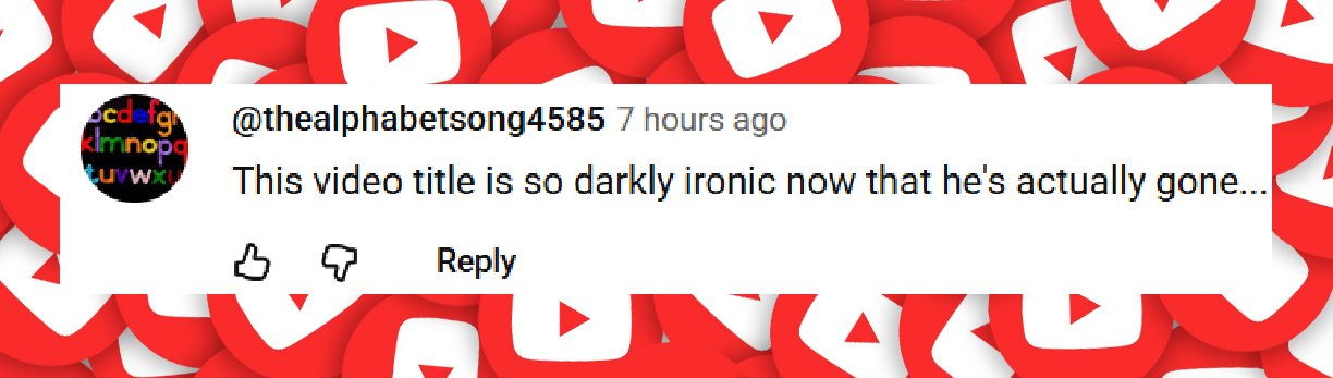 Commentaire d'un internaute sur la dernière vidéo de la chaîne YouTube de Daniel Naroditsky postée le 18 octobre 2025 | Source : YouTube/Daniel Naroditsky