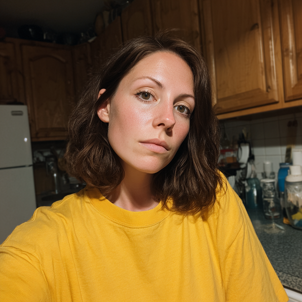 Une femme debout dans une cuisine | Source : Midjourney