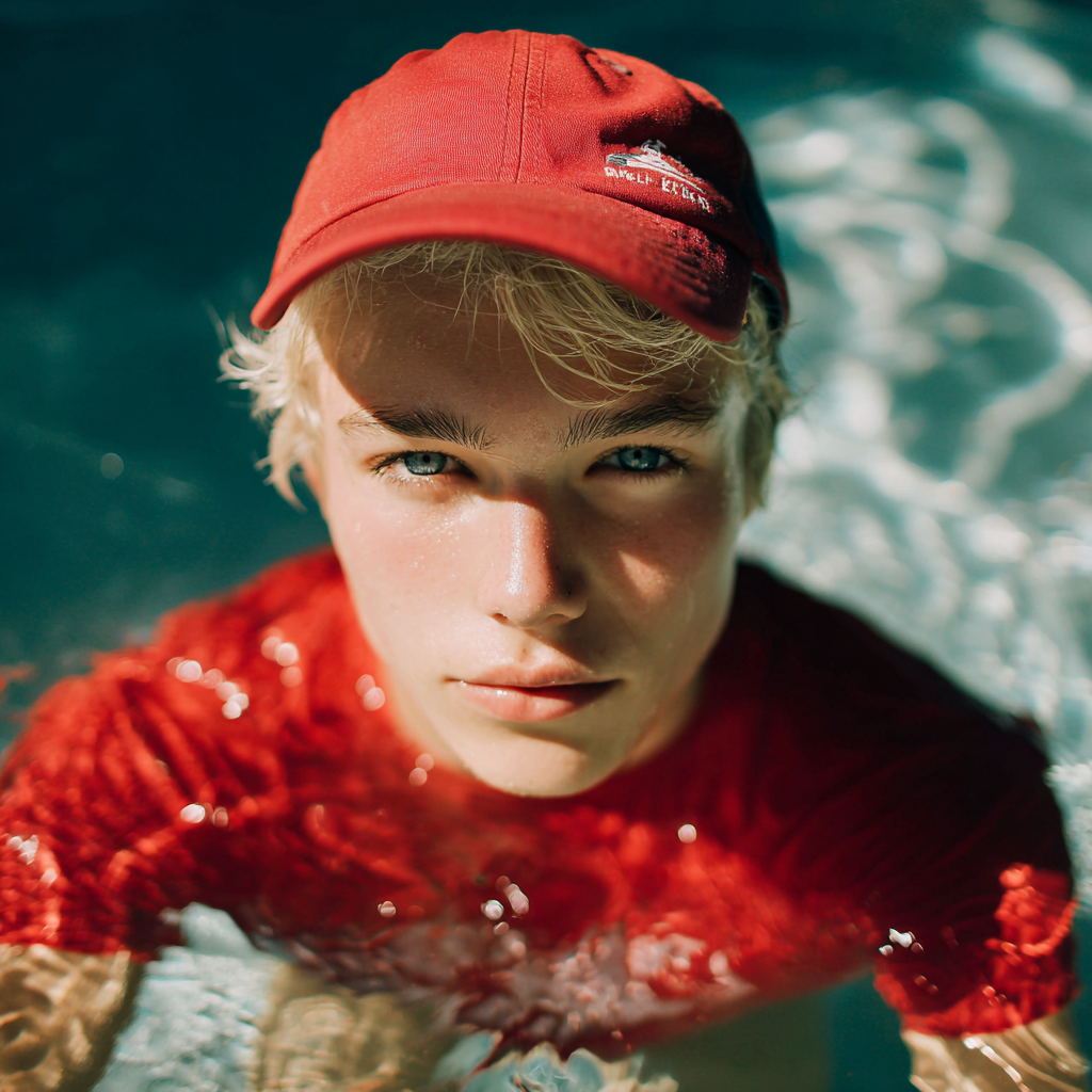 Un adolescent dans une piscine | Source : Midjourney