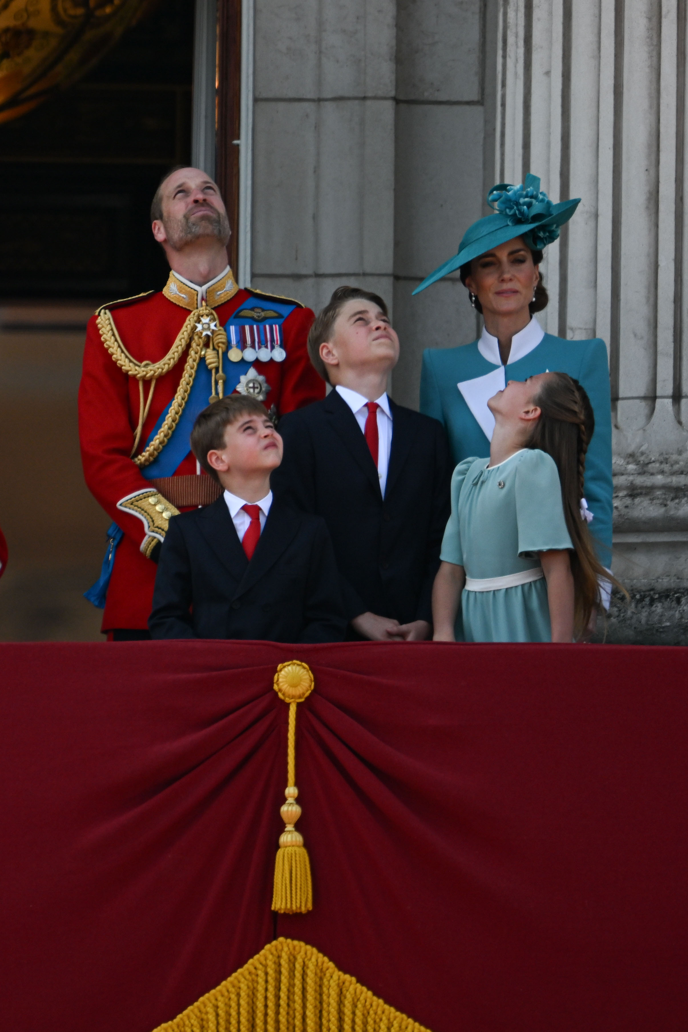 Le prince William, le prince Louis, le prince George, la princesse Catherine et la princesse Charlotte. | Source : Getty Images