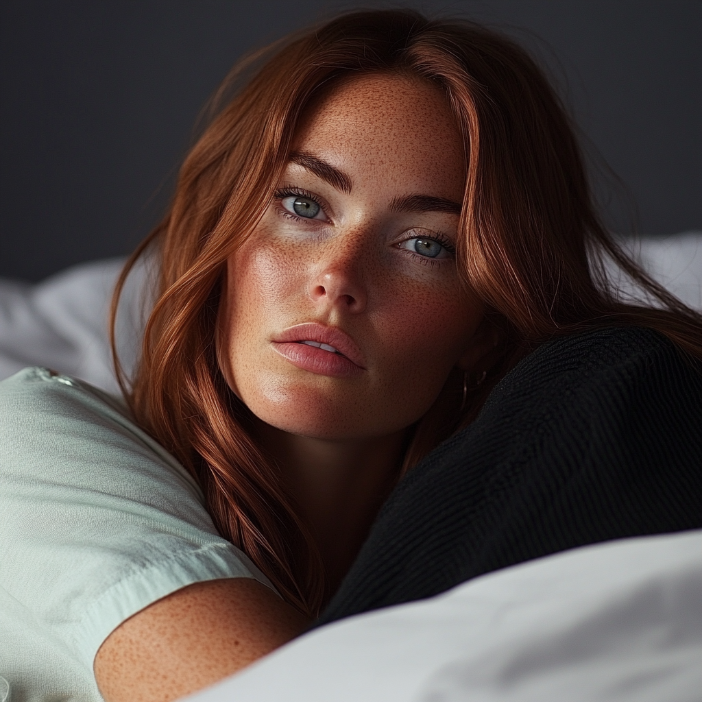 Une femme au lit | Source : Midjourney