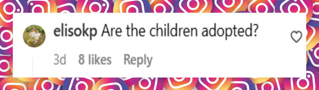 Commentaire d'un internaute sur les enfants de Ben Stiller et Christine Taylor, Ella et Quinn Stiler, lors de la première de "Dilaria", daté du 20 juin 2025 | Source : Instagram/justjared