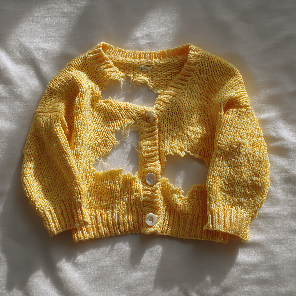 Un gilet de bébé découpé | Source : Midjourney