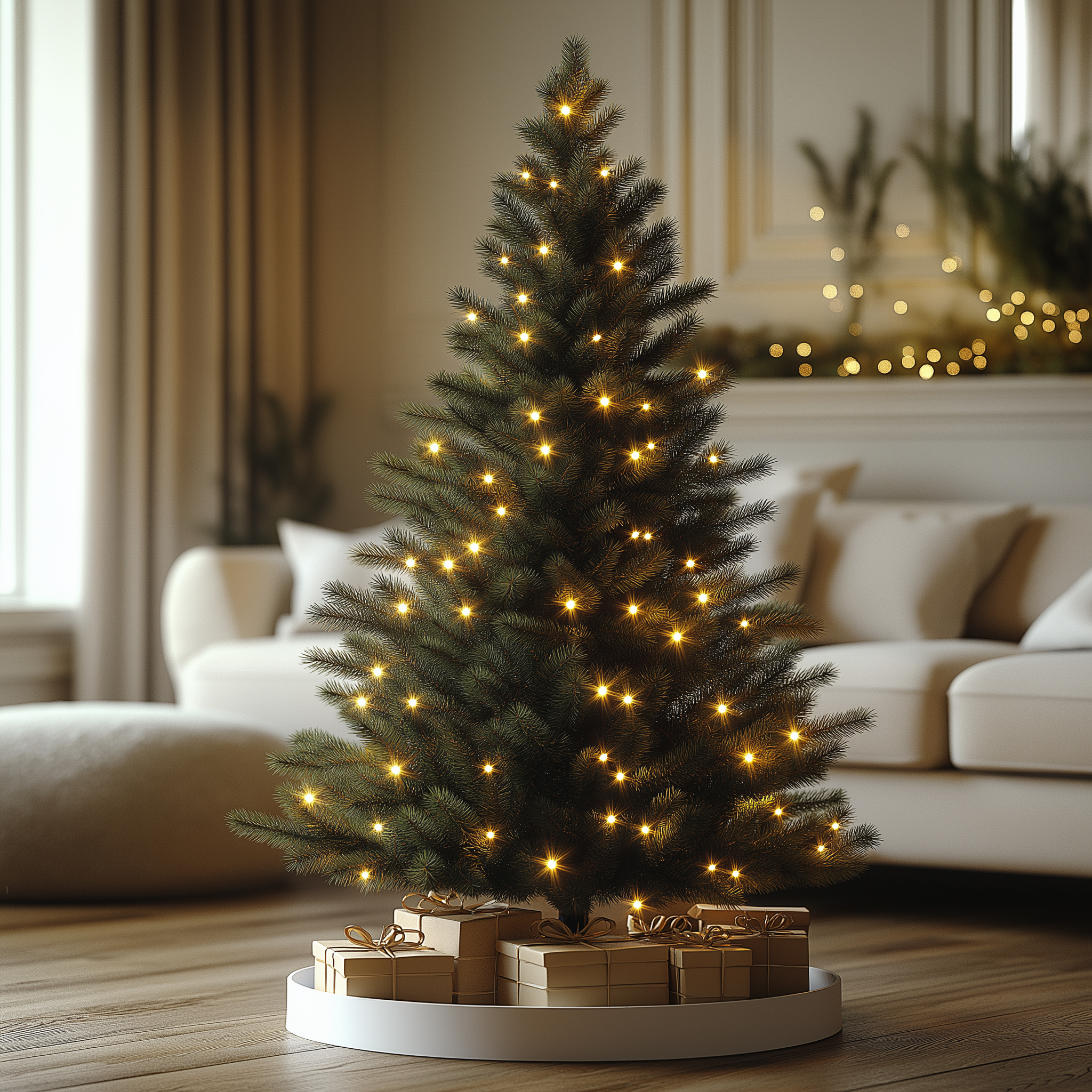 Une pile de cadeaux sous un sapin de Noël | Source : Midjourney