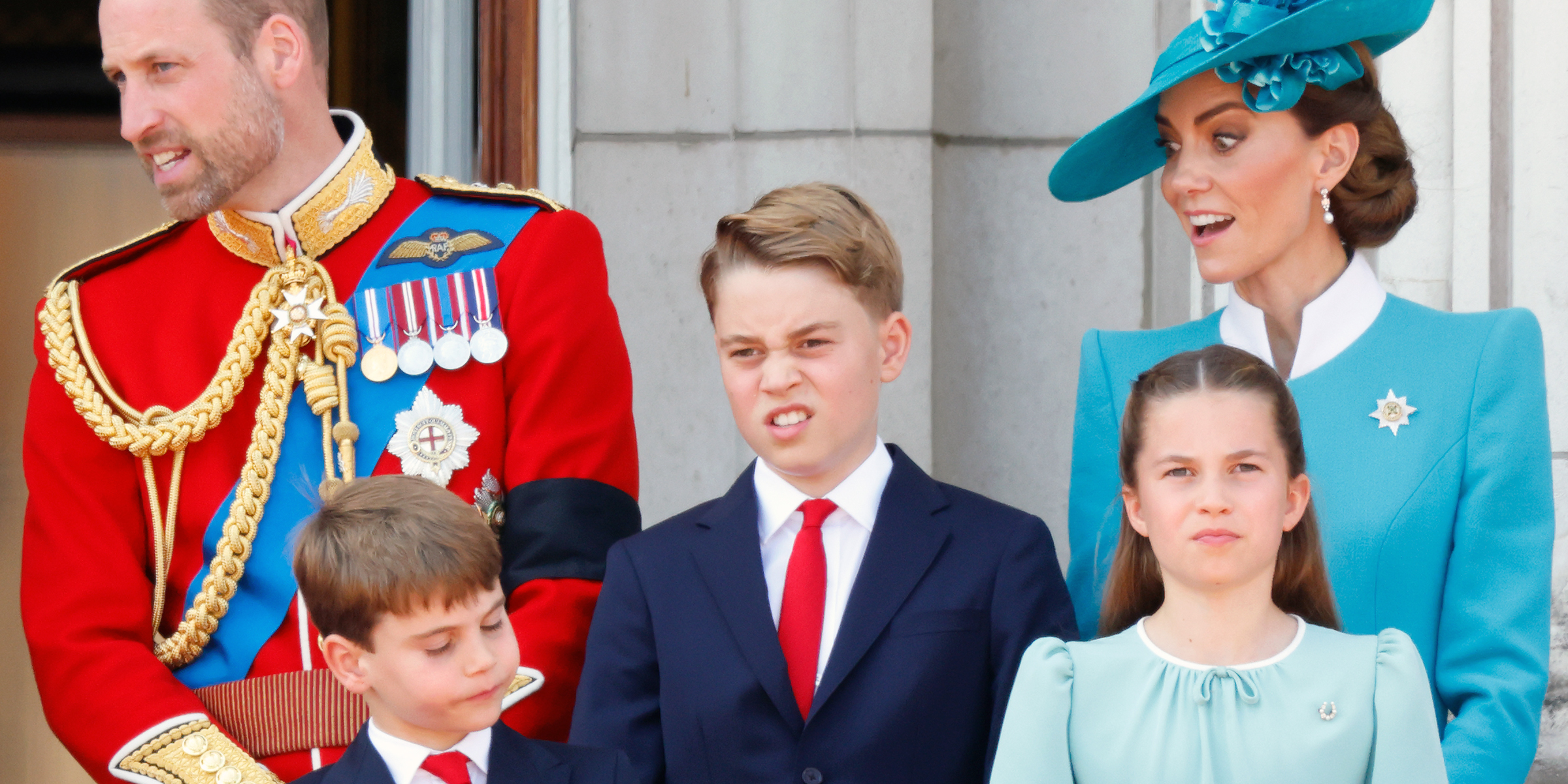 Le prince William, le prince Louis, le prince George, les princesses Charlotte et Catherine | Source : Getty Images