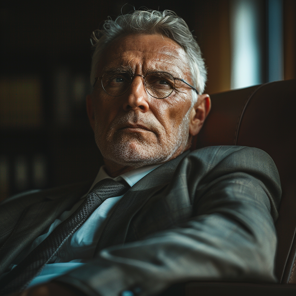 Un homme plus âgé en tenue professionnelle | Source : Midjourney