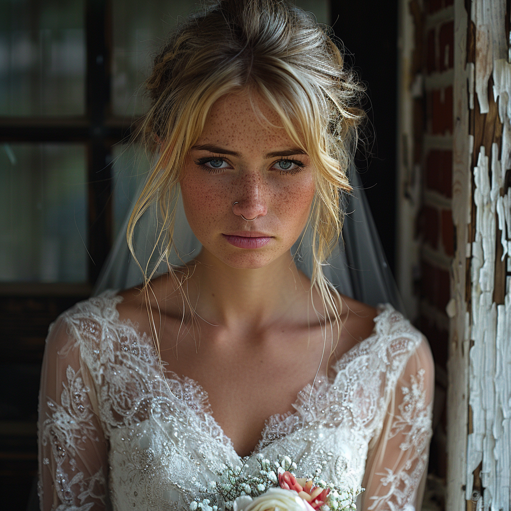 Une jeune mariée triste | Source : Midjourney