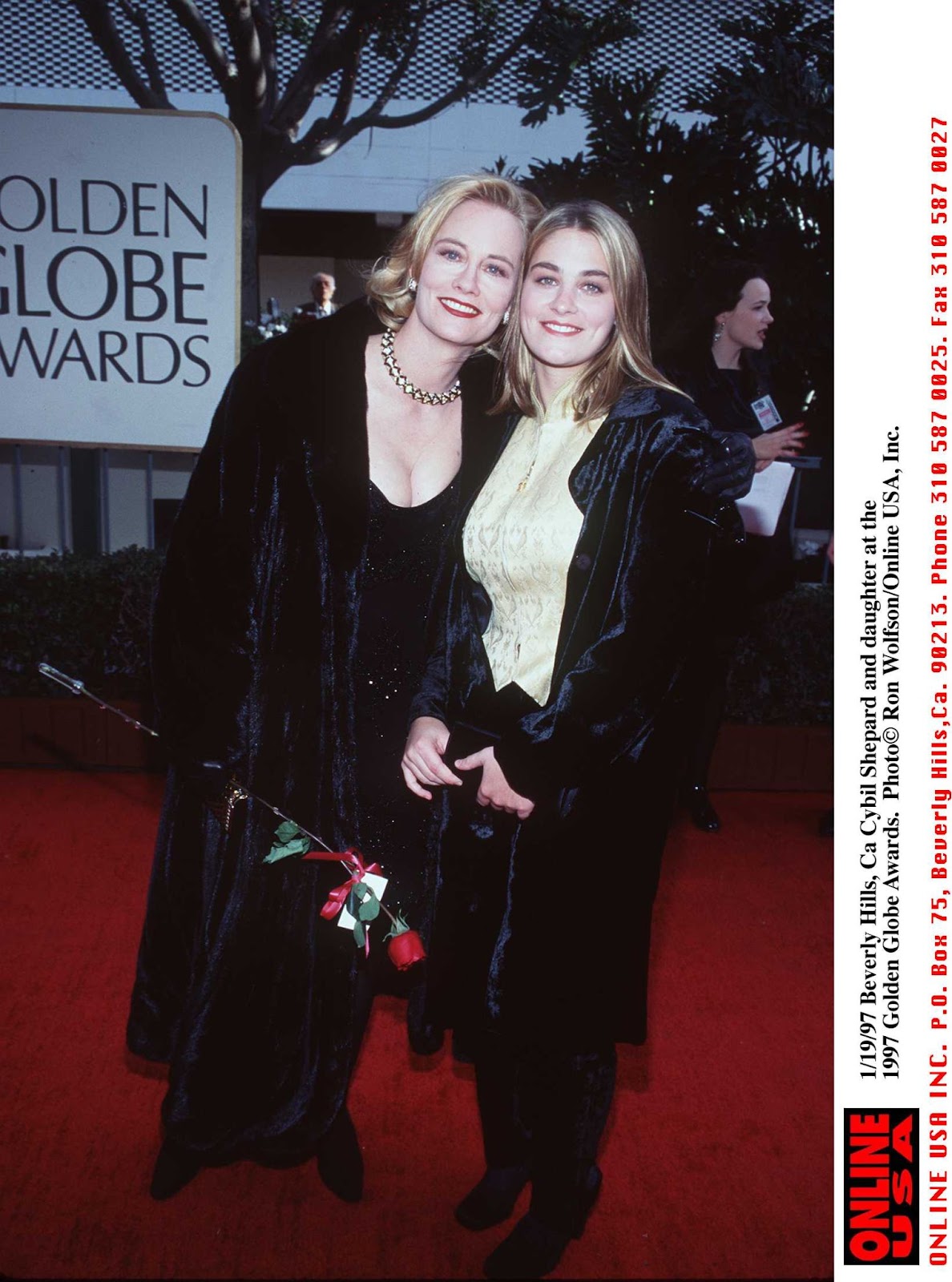 Cybill Shepherd et Clementine Ford aux Golden Globe Awards 1997 à Beverly Hills, Californie. | Source : Getty Images