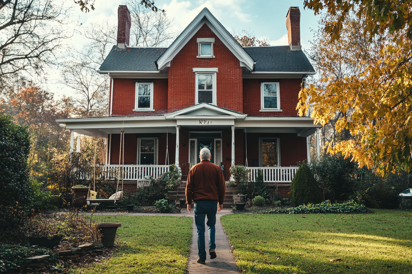 Un homme regardant une maison | Source : Midjourney