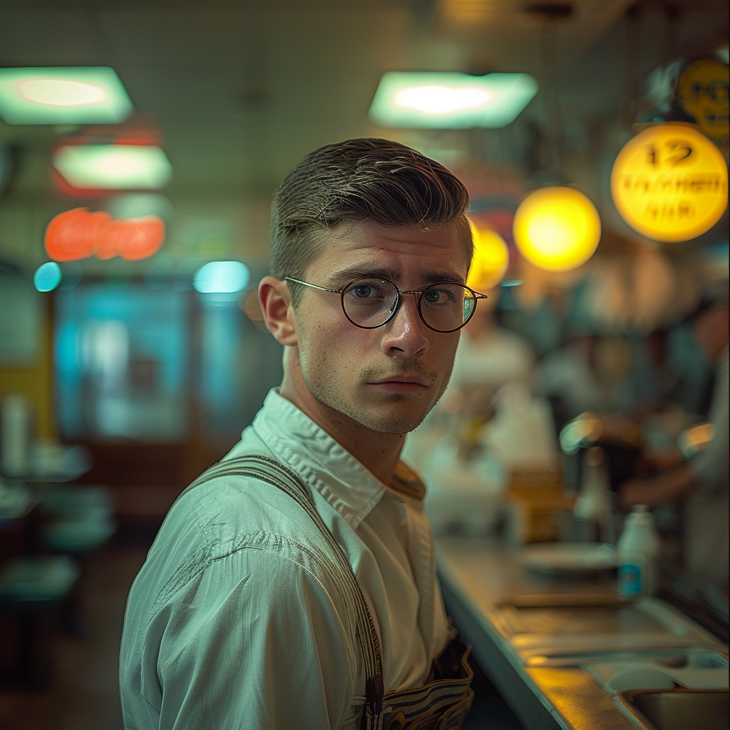 Un serveur à l'allure svelte dans un restaurant | Source : Midjourney