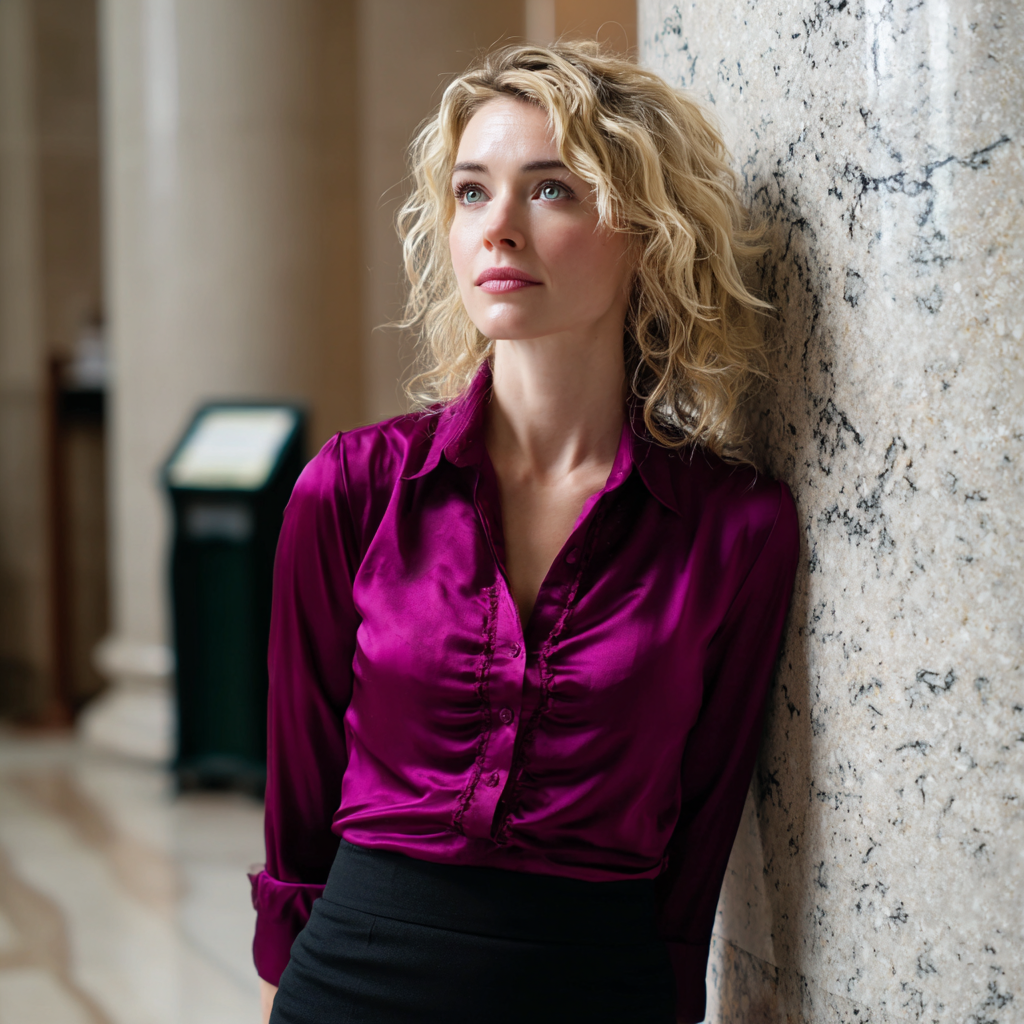 Une femme soulagée debout dans un foyer | Source : Midjourney