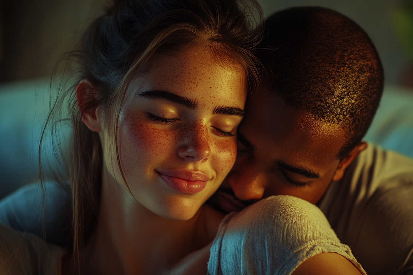 Un couple qui s'enlace | Source : Midjourney