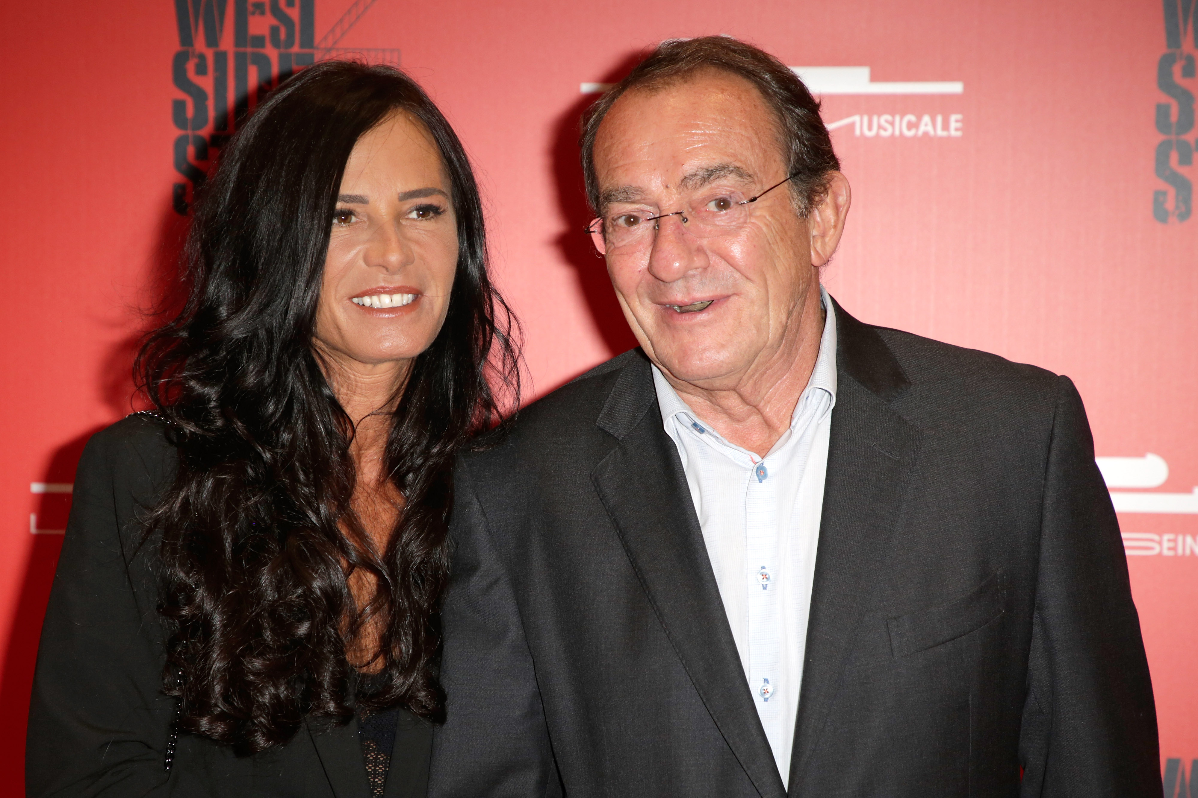 Nathalie Marquay et son mari Jean-Pierre Pernaut assistent à la représentation de « West Side Story » à La Seine Musicale, le 16 octobre 2017 à Boulogne-Billancourt, en France I Source : Getty Images