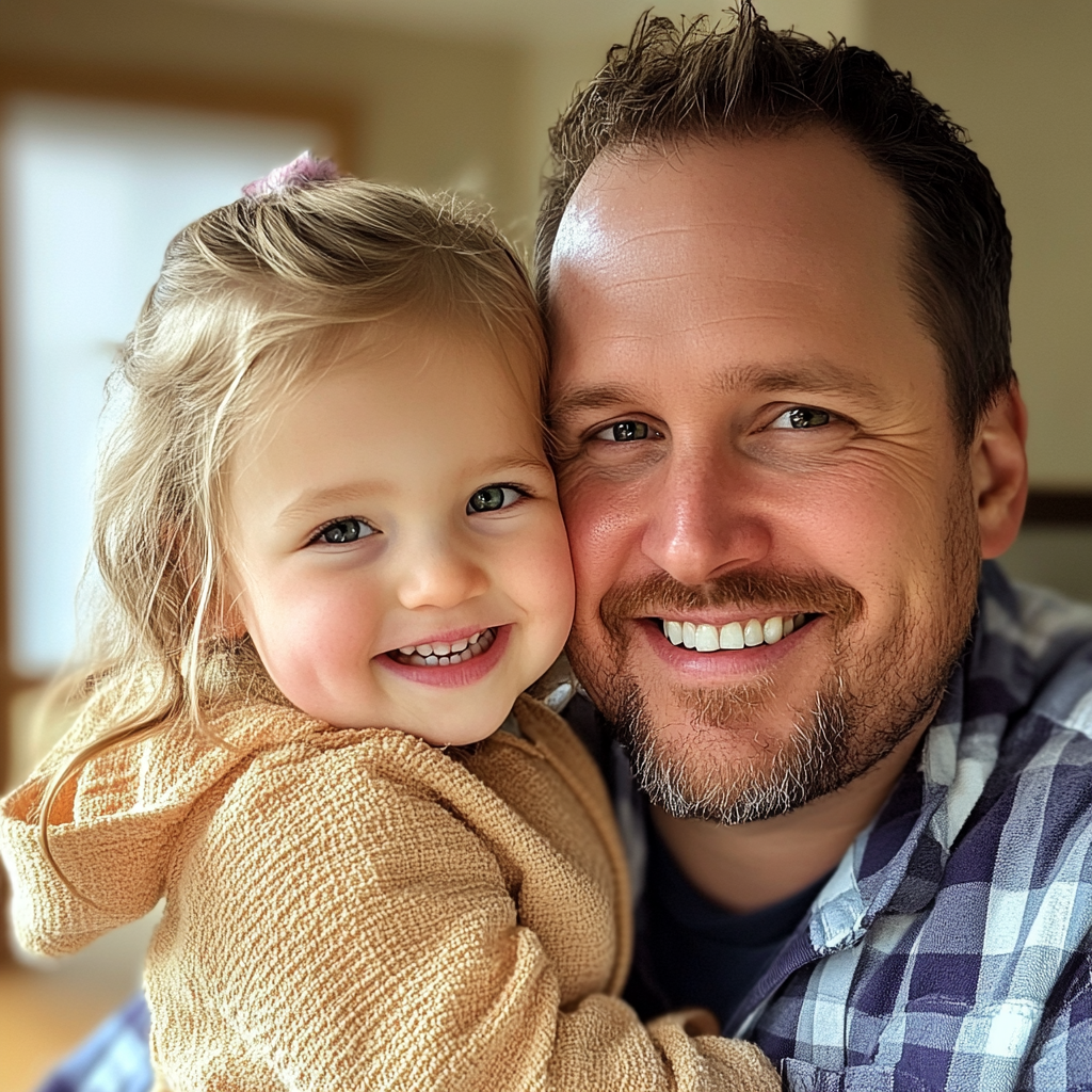 Un père et une fille heureux | Source : Midjourney
